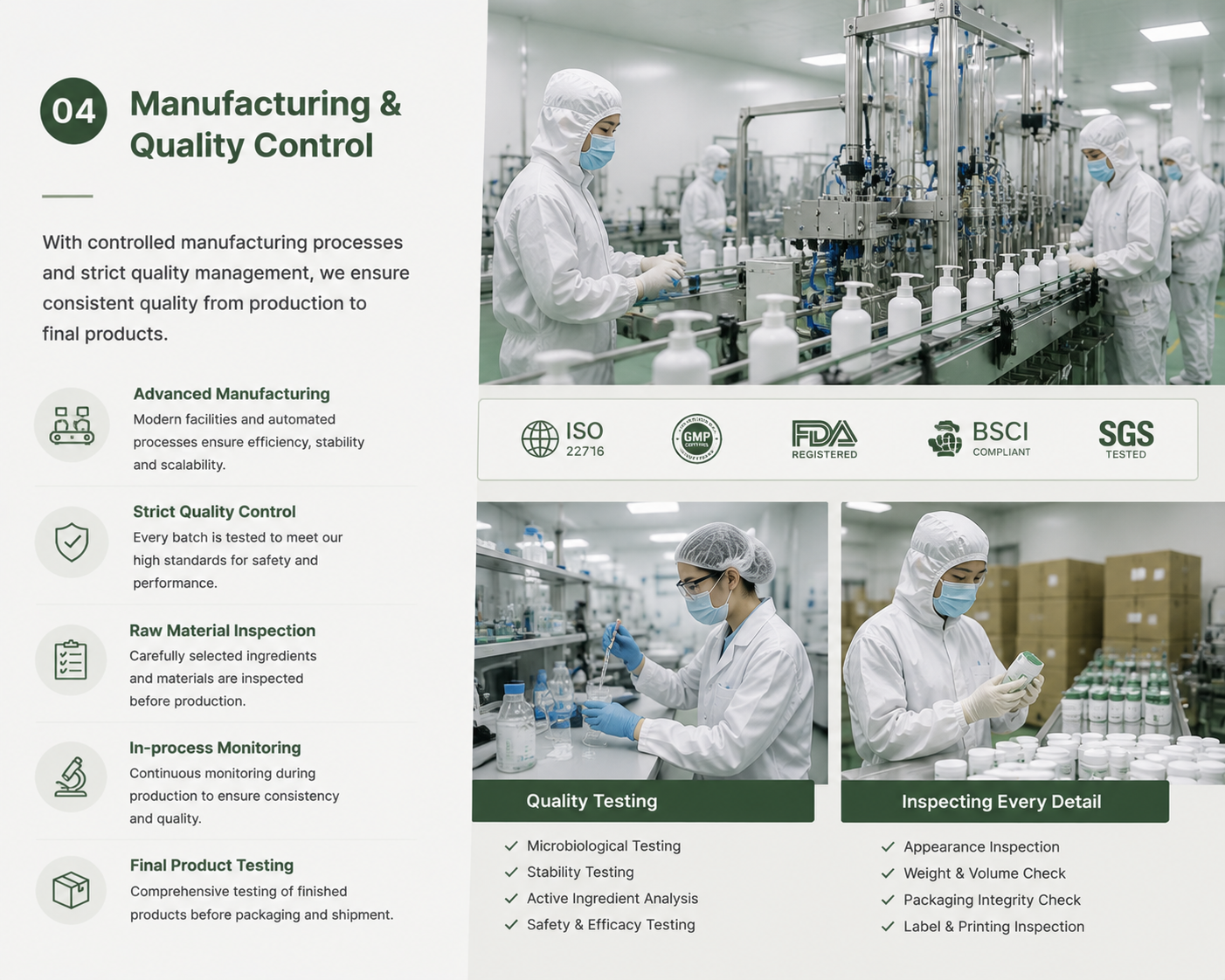 Manufacturing & Quality Control