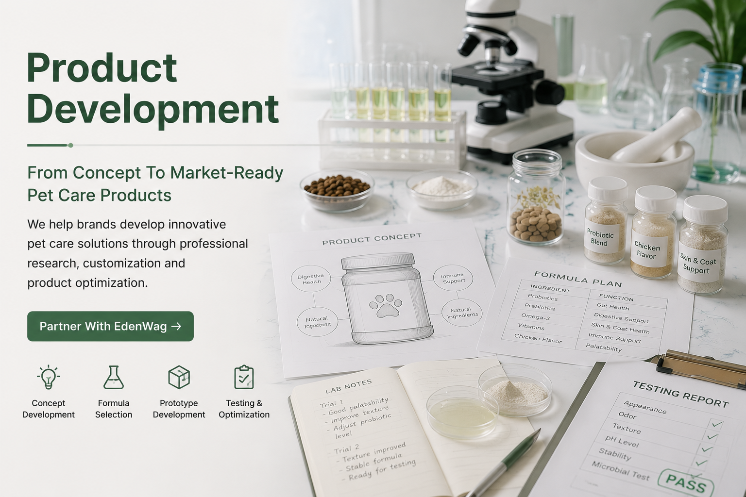 EdenWag product development laboratory