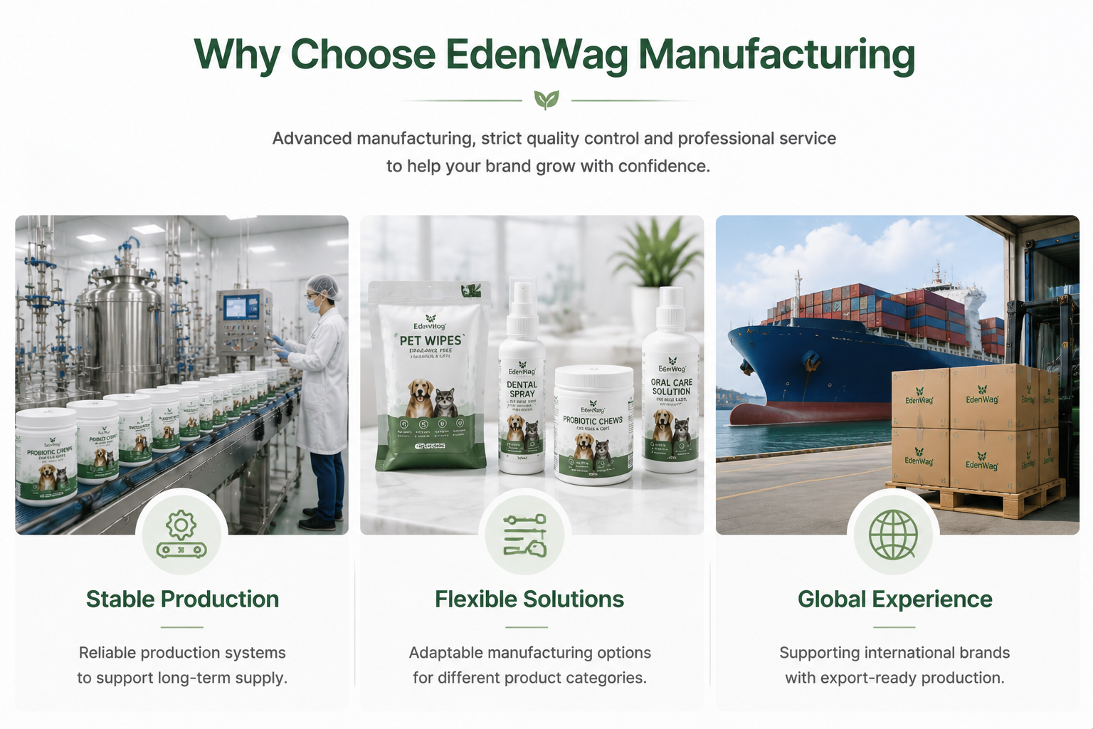 Stable production flexible manufacturing solutions and global experience from EdenWag